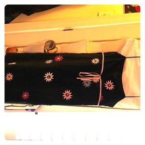 Tocca black sundress with multicolored flowers